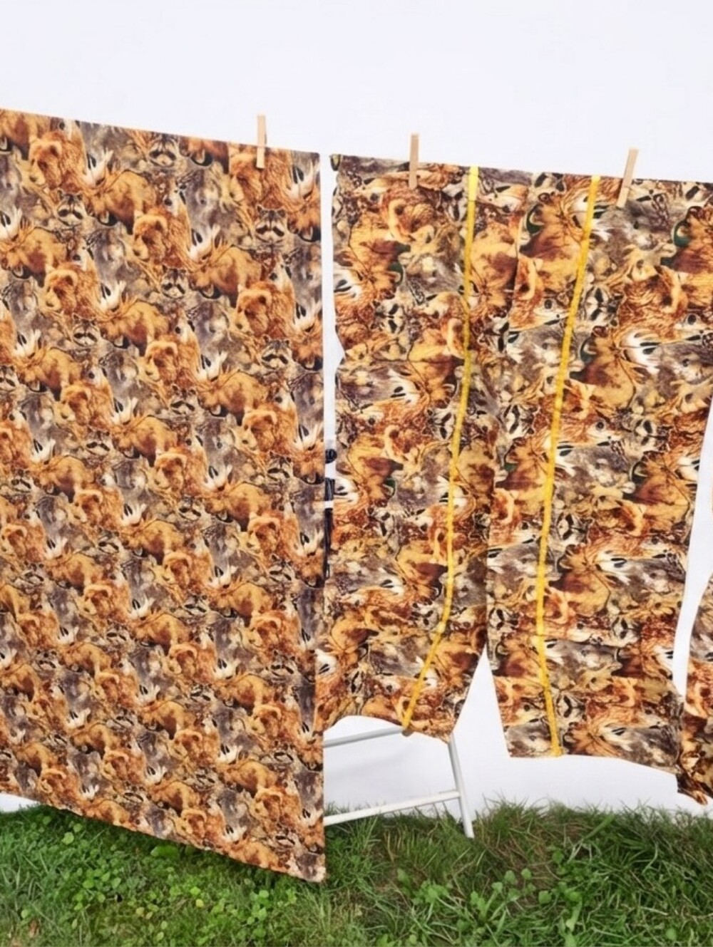 Robert Kaufman "Wilderness Ridge" Curtain Lot – Large Panel (63.5")